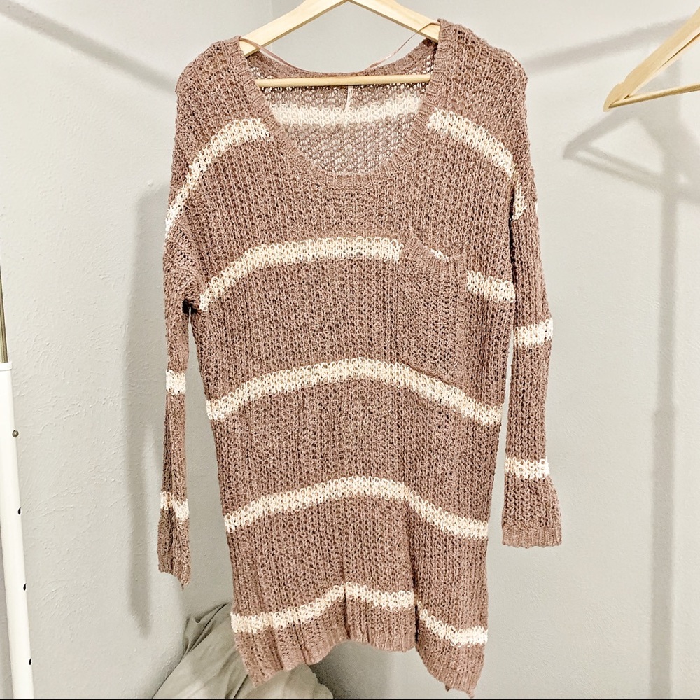 FP Loose Knit Oversized Sweater with Pocket
